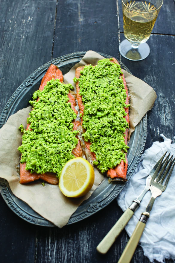 Goatsbridge Trout with Edamame & Parmesan Mousse