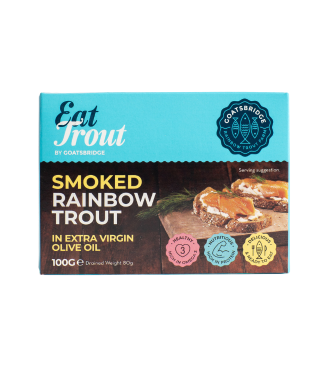 Tinned Smoked Trout in Extra Virgin Olive Oil case of 12